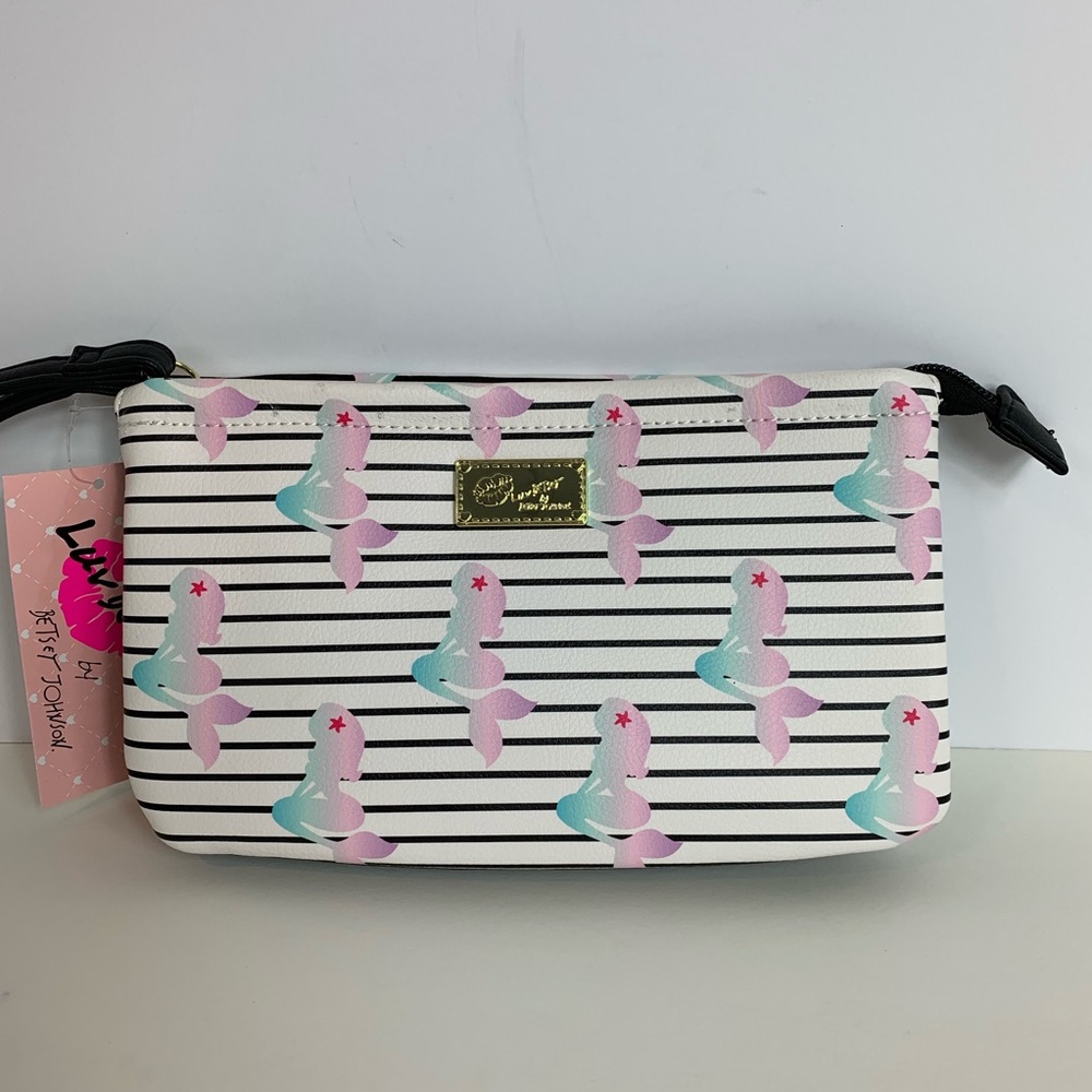 Betsey Johnson Mermaid Striped Wristlet NWT